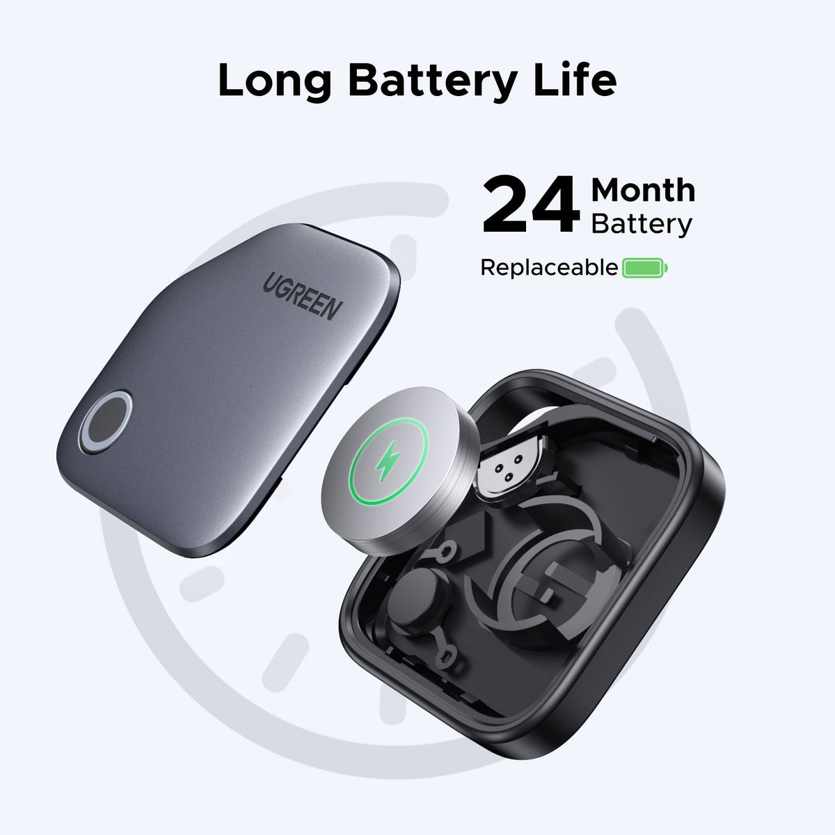 UGREEN SmartTag Pro Smart CM916 (75646P) за iOS / Android серия, комплект от 4 броя, черен