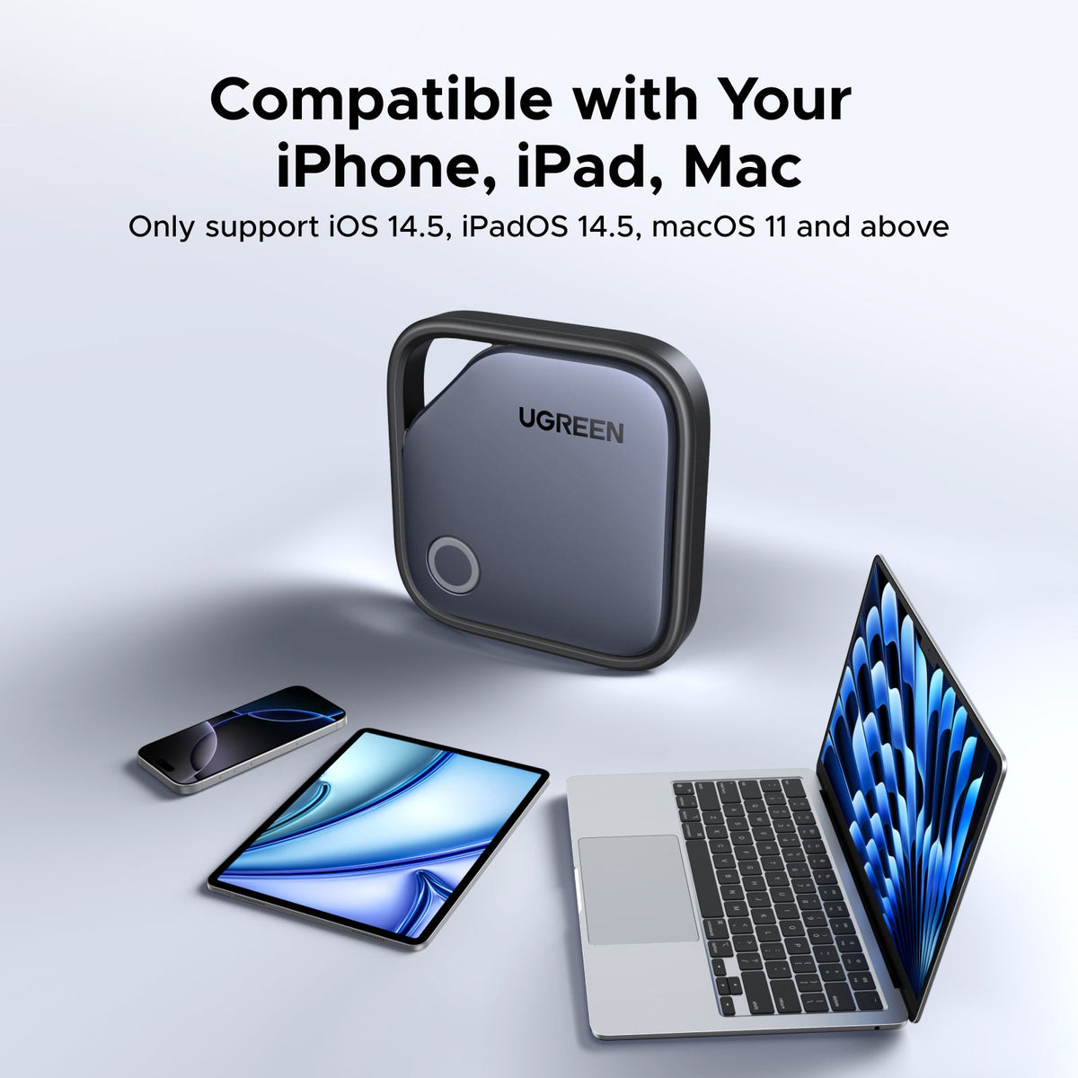 UGREEN SmartTag Pro Smart CM916 (75646P) за iOS / Android серия, комплект от 4 броя, черен