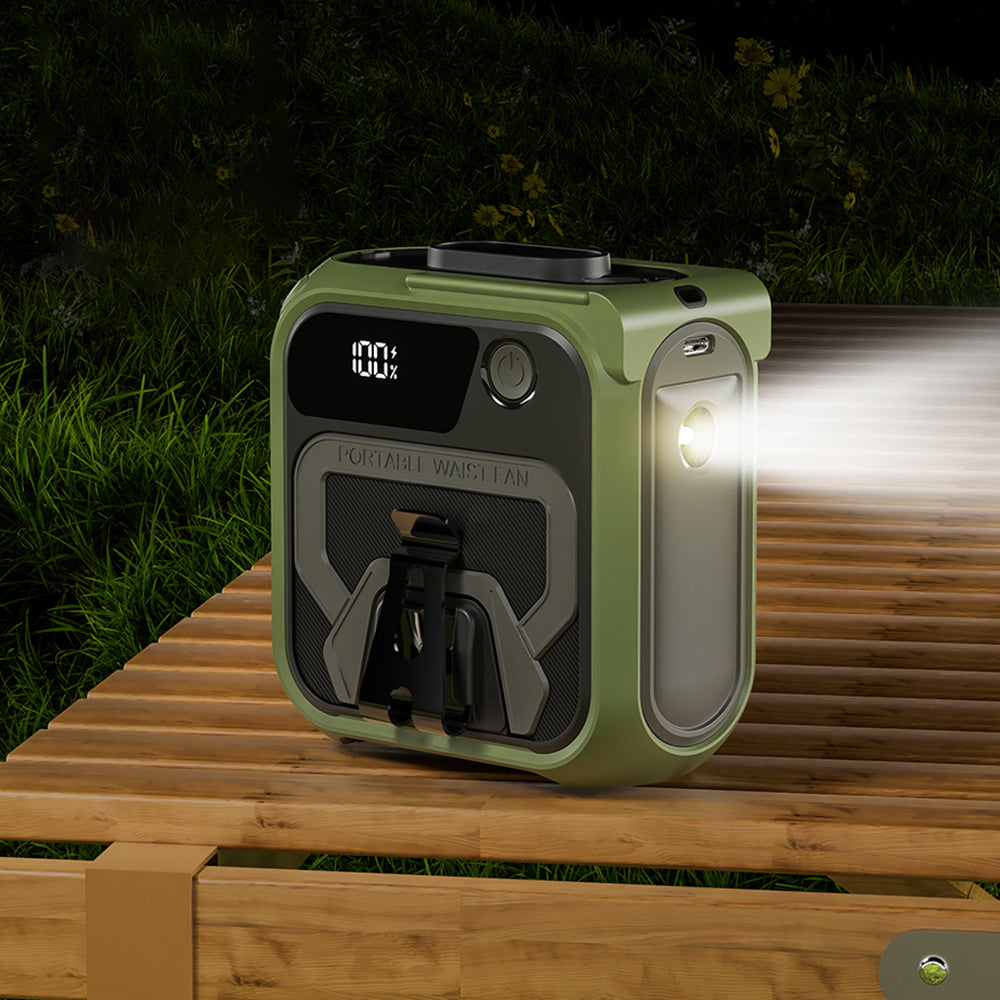 Преносим вентилатор Techsuit Z13 с външна батерия 10000mAh, Оранжев