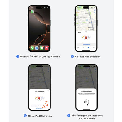 Acefast SmartTag S1 за iOS Series, Комплект 4 броя, Сив