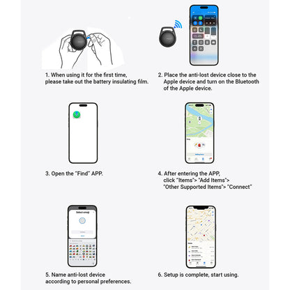 Acefast SmartTag S2 за iOS Series, Черен