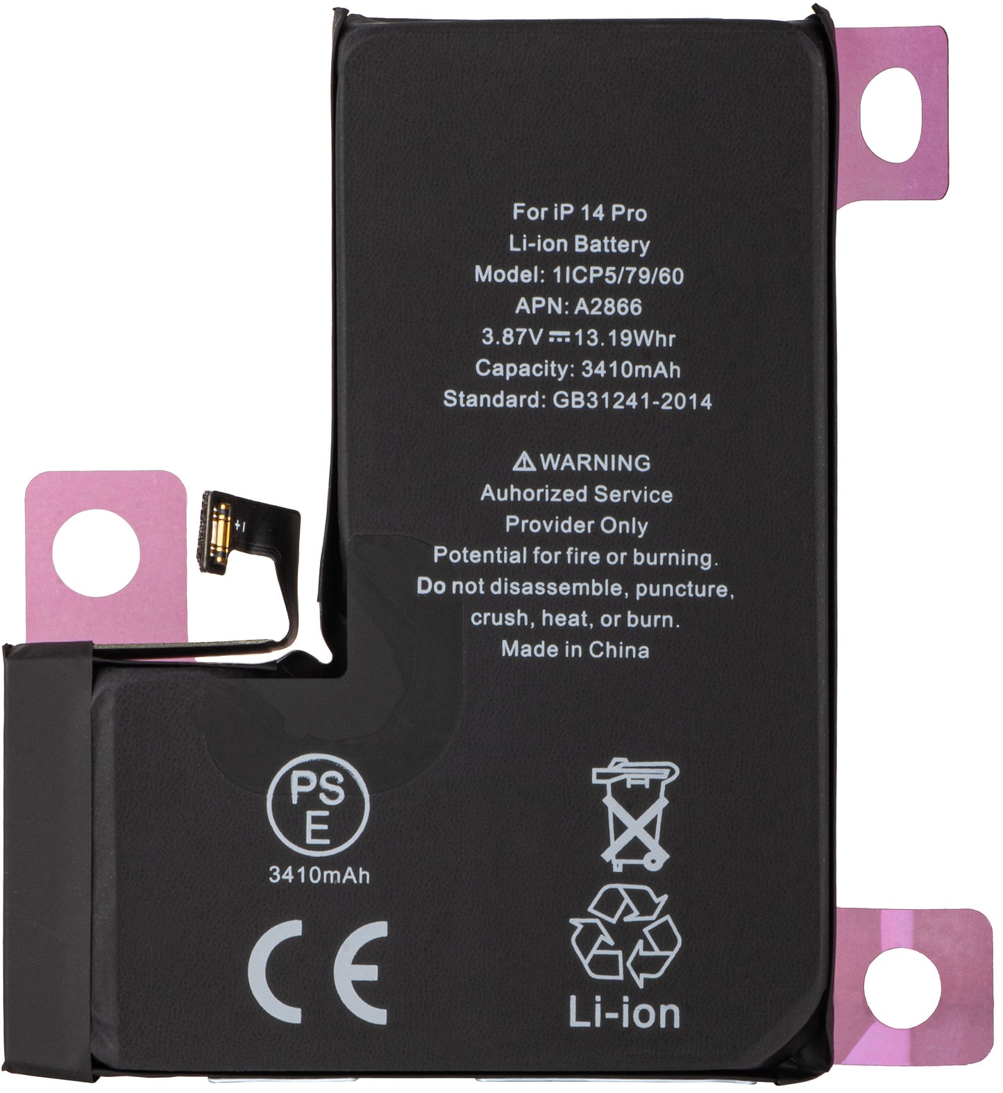 Battery for Apple iPhone 14 Pro, High Capacity