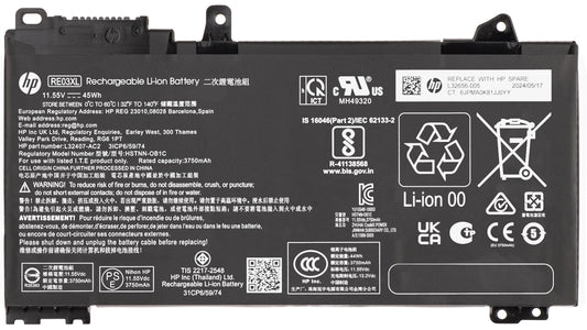 Батерия HP RE03045XL-PL, 3920mAh, 45Wh, 3 клетки, сервизен пакет L32656-005 