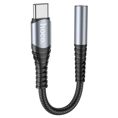 USB-C аудио адаптер - 3.5 мм HOCO LS33, сив