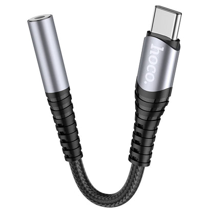 USB-C аудио адаптер - 3.5 мм HOCO LS33, сив