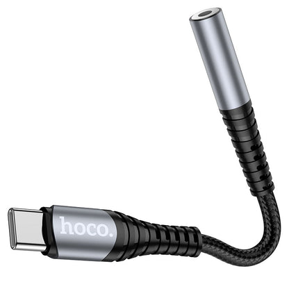 USB-C аудио адаптер - 3.5 мм HOCO LS33, сив