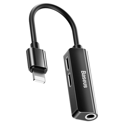 Аудио адаптер Lightning - Lightning / 3.5mm Baseus L52, Черен CALL52-01