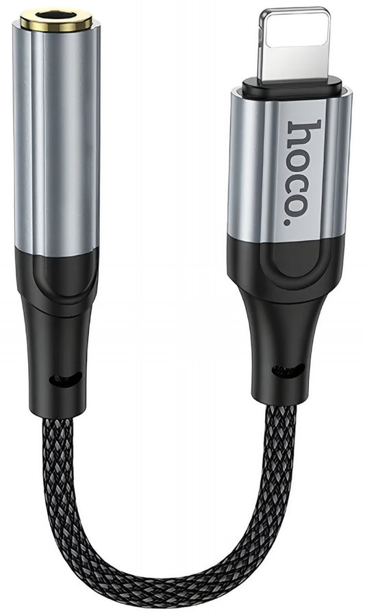 Аудио адаптер Lightning - 3.5mm HOCO LS36A, Сив