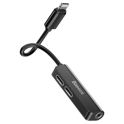 Аудио адаптер Lightning - Lightning / 3.5mm Baseus L52, Черен CALL52-01