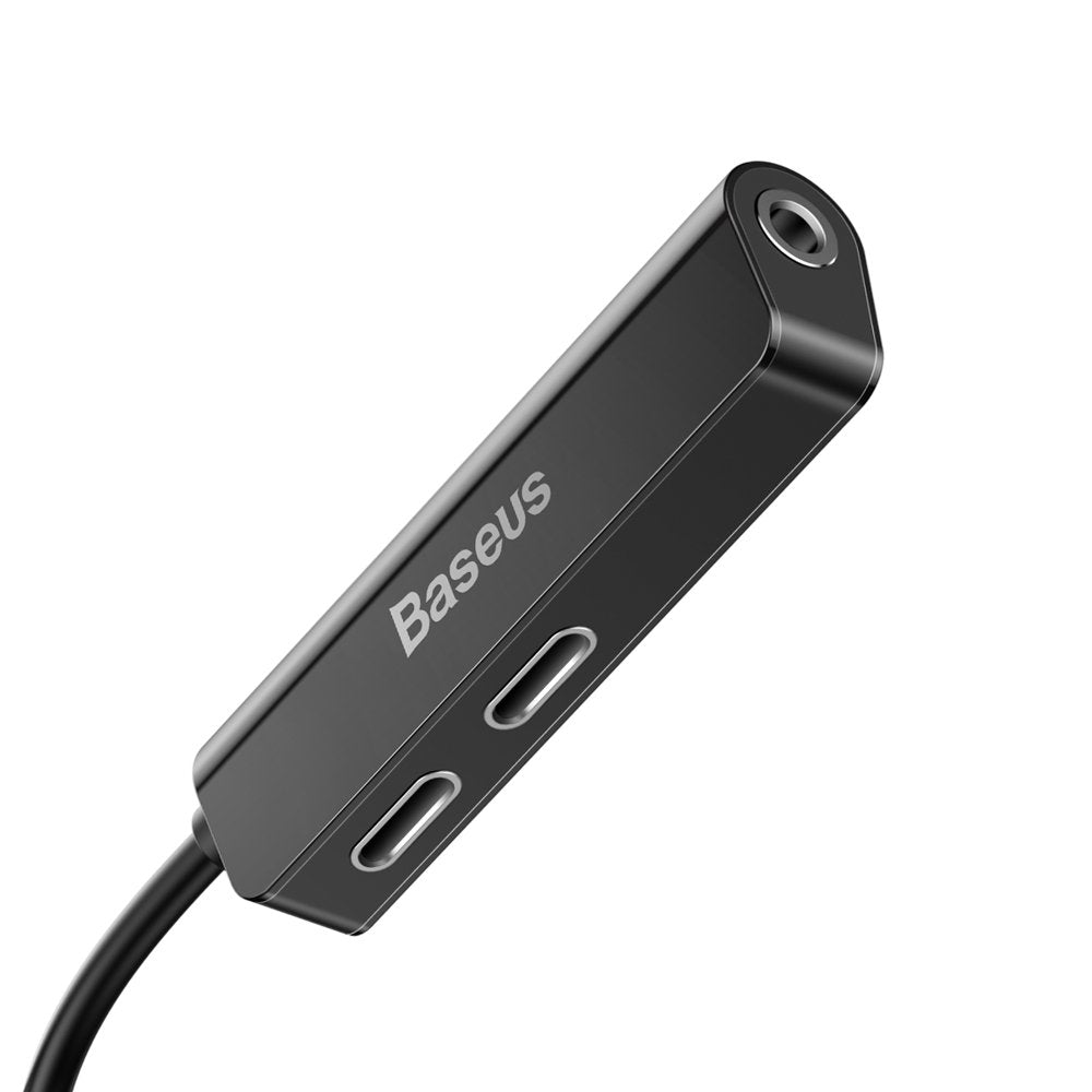 Аудио адаптер Lightning - Lightning / 3.5mm Baseus L52, Черен CALL52-01