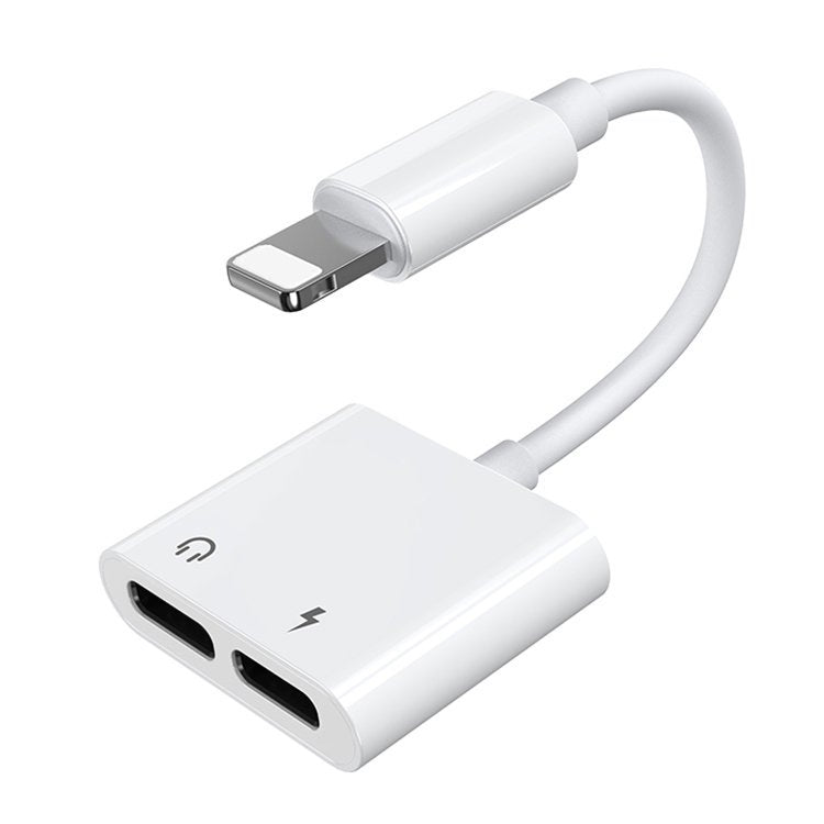 Аудио адаптер Lightning - 2 x Lightning Joyroom S-Y104, Бял