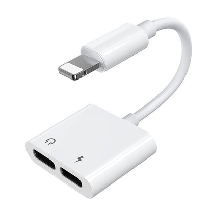 Аудио адаптер Lightning - 2 x Lightning Joyroom S-Y104, Бял