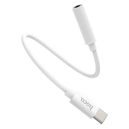 Аудио адаптер USB-C - 3.5mm HOCO LS30, бял
