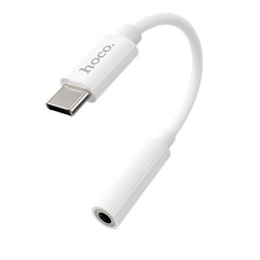 Аудио адаптер USB-C - 3.5mm HOCO LS30, бял