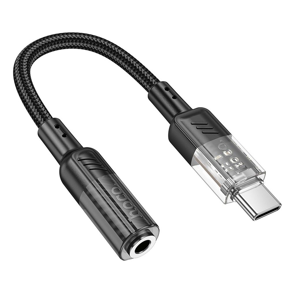 USB-C - 3,5 мм аудио адаптер HOCO LS37, черен 