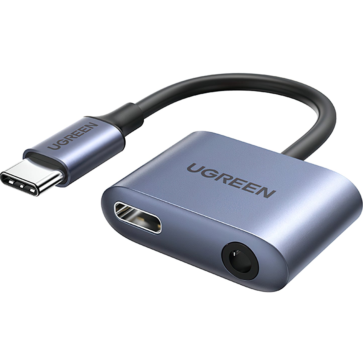 Аудио адаптер USB-C - 3.5mm / USB-C UGREEN CM231, Сив