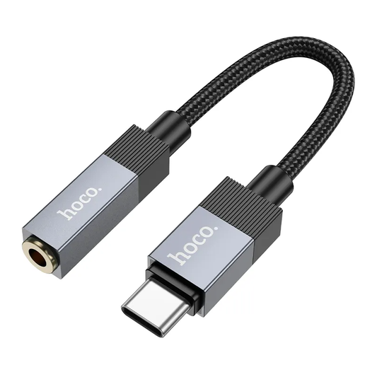 USB-C аудио адаптер - 3.5 мм HOCO UPA32C, Черен