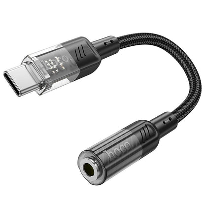 USB-C - 3,5 мм аудио адаптер HOCO LS37, черен 