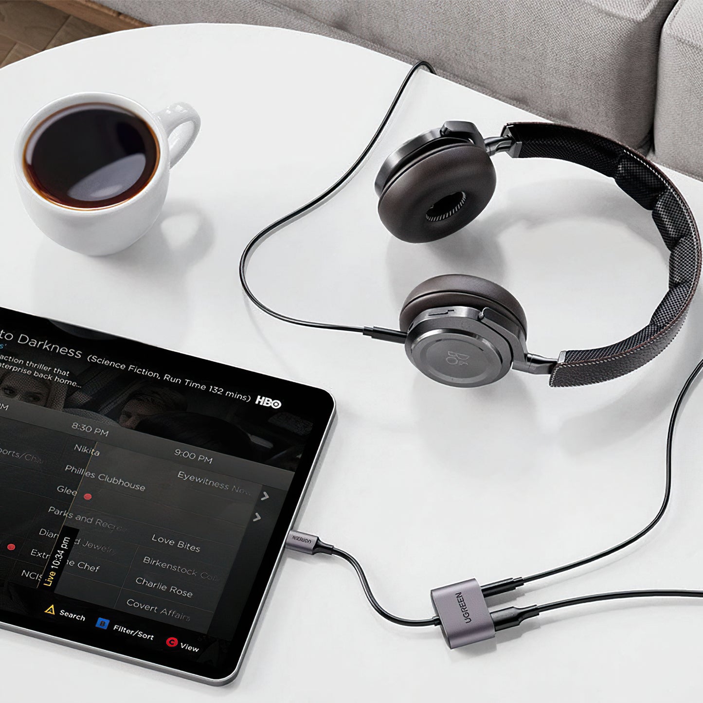 Аудио адаптер USB-C - 3.5mm / USB-C UGREEN CM231, Сив