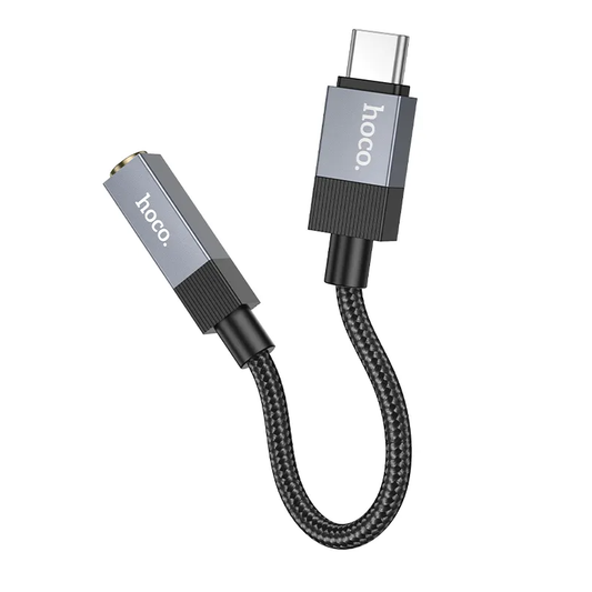 USB-C аудио адаптер - 3.5 мм HOCO UPA32C, Черен
