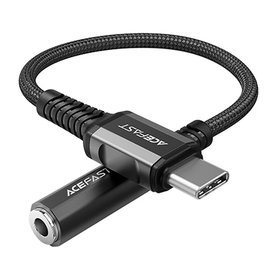 Аудио адаптер USB-C - 3.5mm Acefast C1-07, Черен