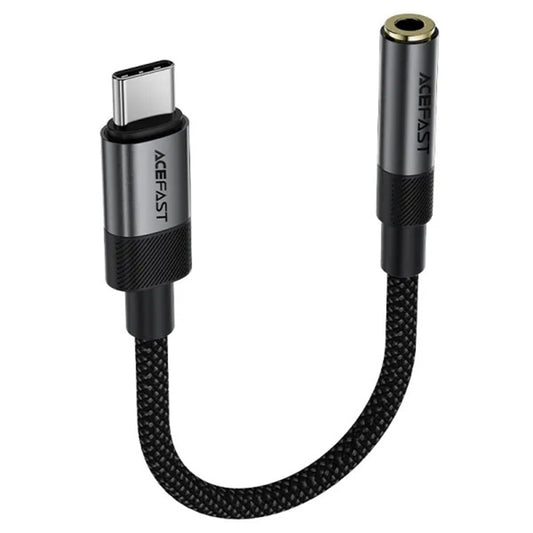Аудио адаптер USB-C - 3.5mm Acefast J12, Черен