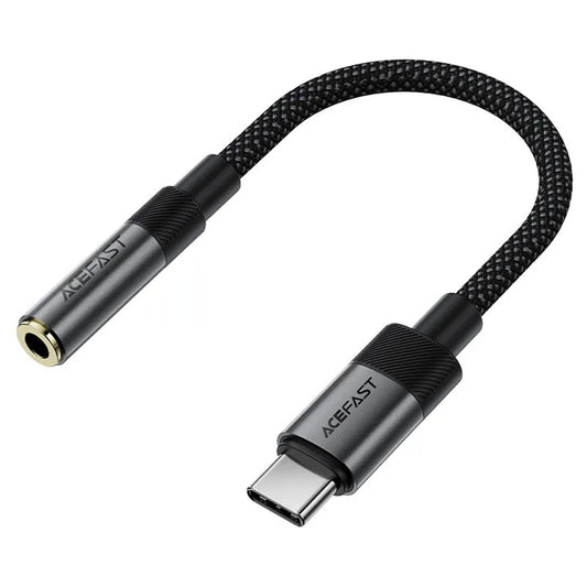 Аудио адаптер USB-C - 3.5mm Acefast J12, Черен