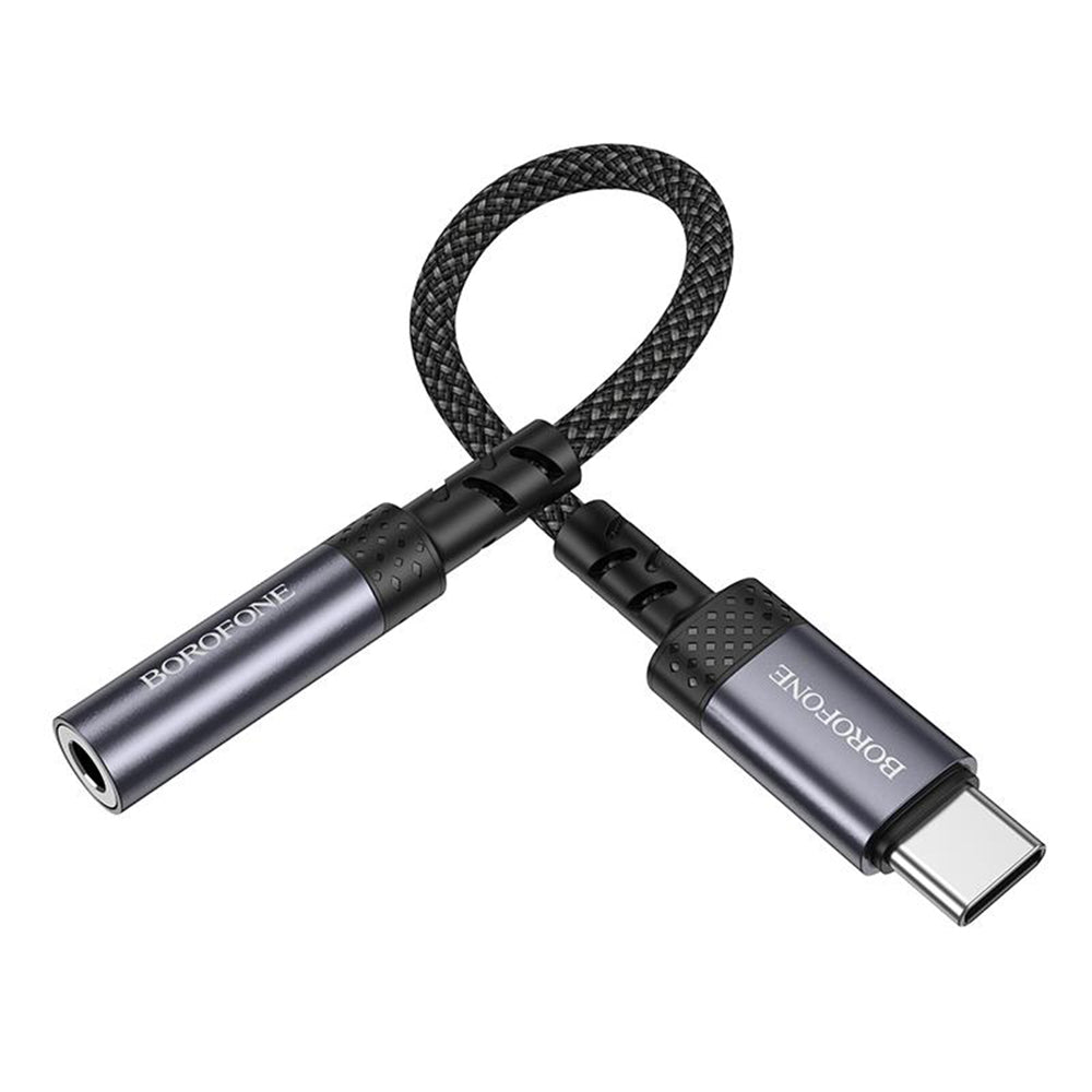 USB-C аудио адаптер - 3.5 мм Borofone BV24, сив