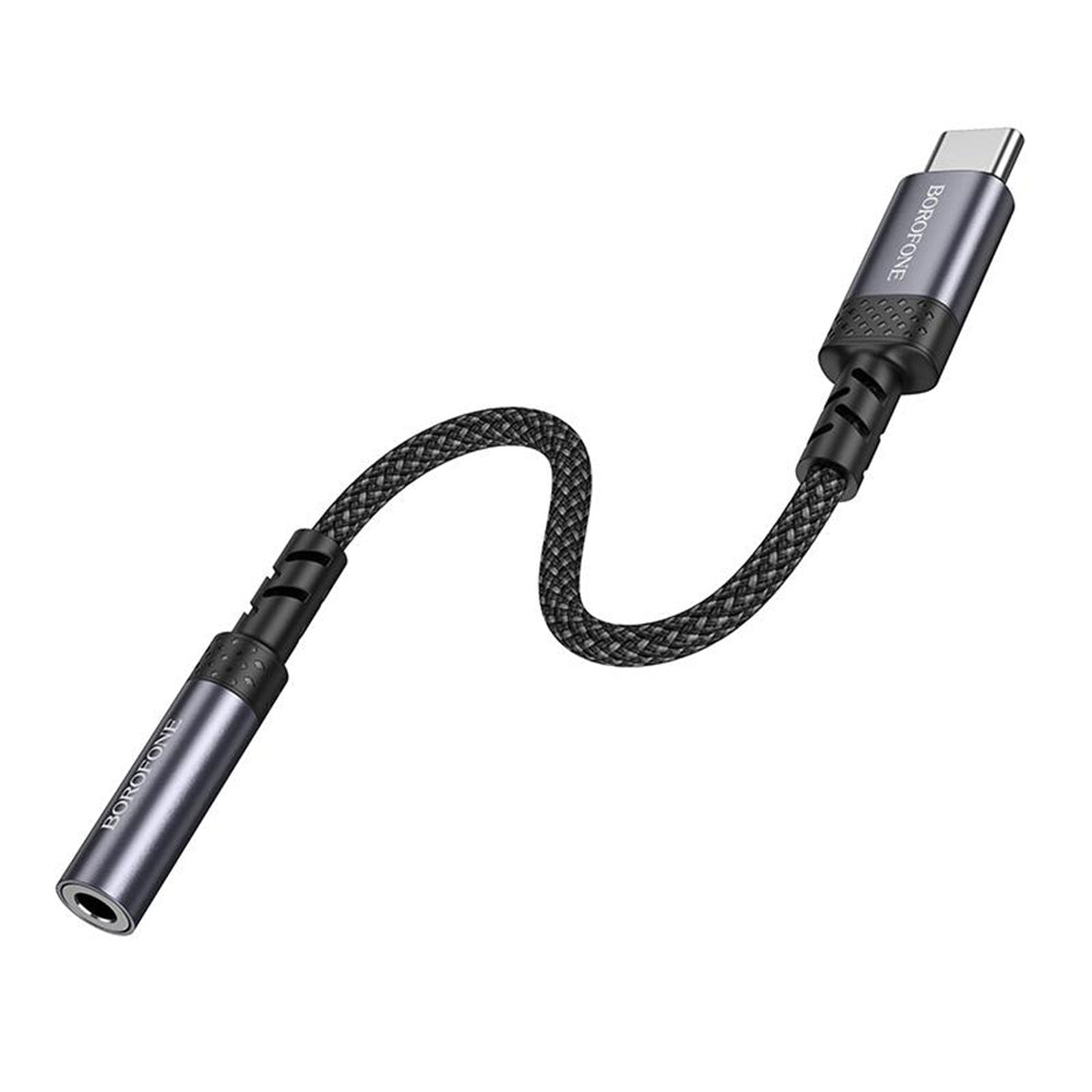USB-C аудио адаптер - 3.5 мм Borofone BV24, сив