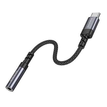 USB-C аудио адаптер - 3.5 мм Borofone BV24, сив
