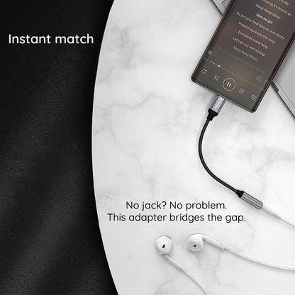 Аудио адаптер USB-C - 3.5mm Techsuit AC13 FuseXound, Черен