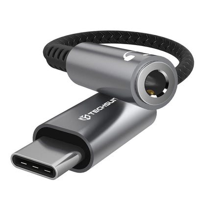 Адаптер за аудио USB-C - 3.5mm Techsuit AC14 SonicPiX, Сив
