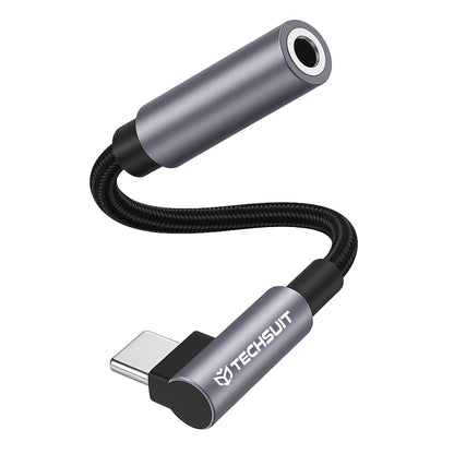 Аудио адаптер USB-C - 3.5mm Techsuit AC7 MusicDox, Сив