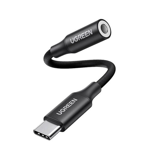 Аудио адаптер USB-C - 3.5mm UGREEN AV161, Черен