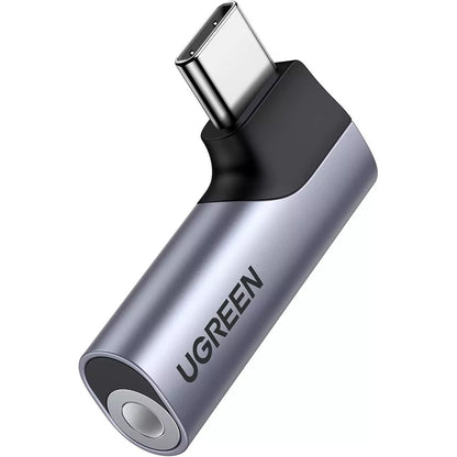 Аудио адаптер USB-C - 3.5mm UGREEN CM460 (20194) под ъгъл, сив