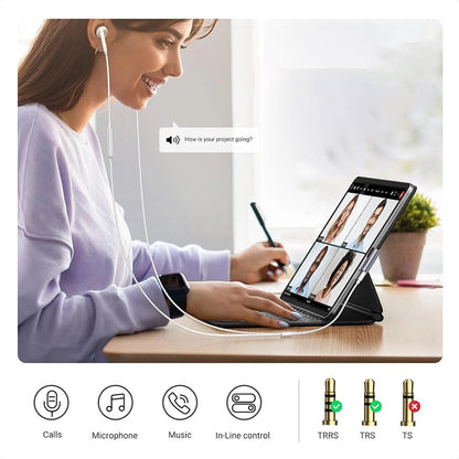 Аудио адаптер USB-C - 3.5mm UGREEN CM460 (20194) под ъгъл, сив