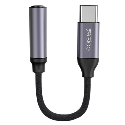 Аудио адаптер USB-C - 3.5mm Yesido YAU19, Черен