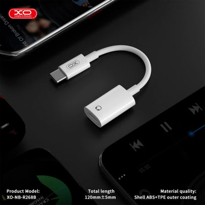 Аудио адаптер USB-C - Lightning XO Design NB-R268B, Бял