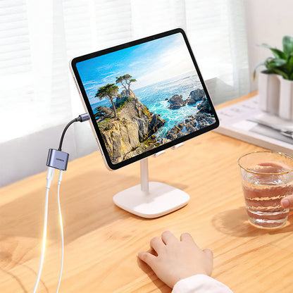 Аудио адаптер USB-C - 3.5mm / USB-C UGREEN CM231, Сив