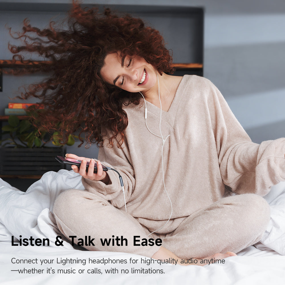 Аудио адаптер USB-C - Lightning McDodo CA-4870, Сив