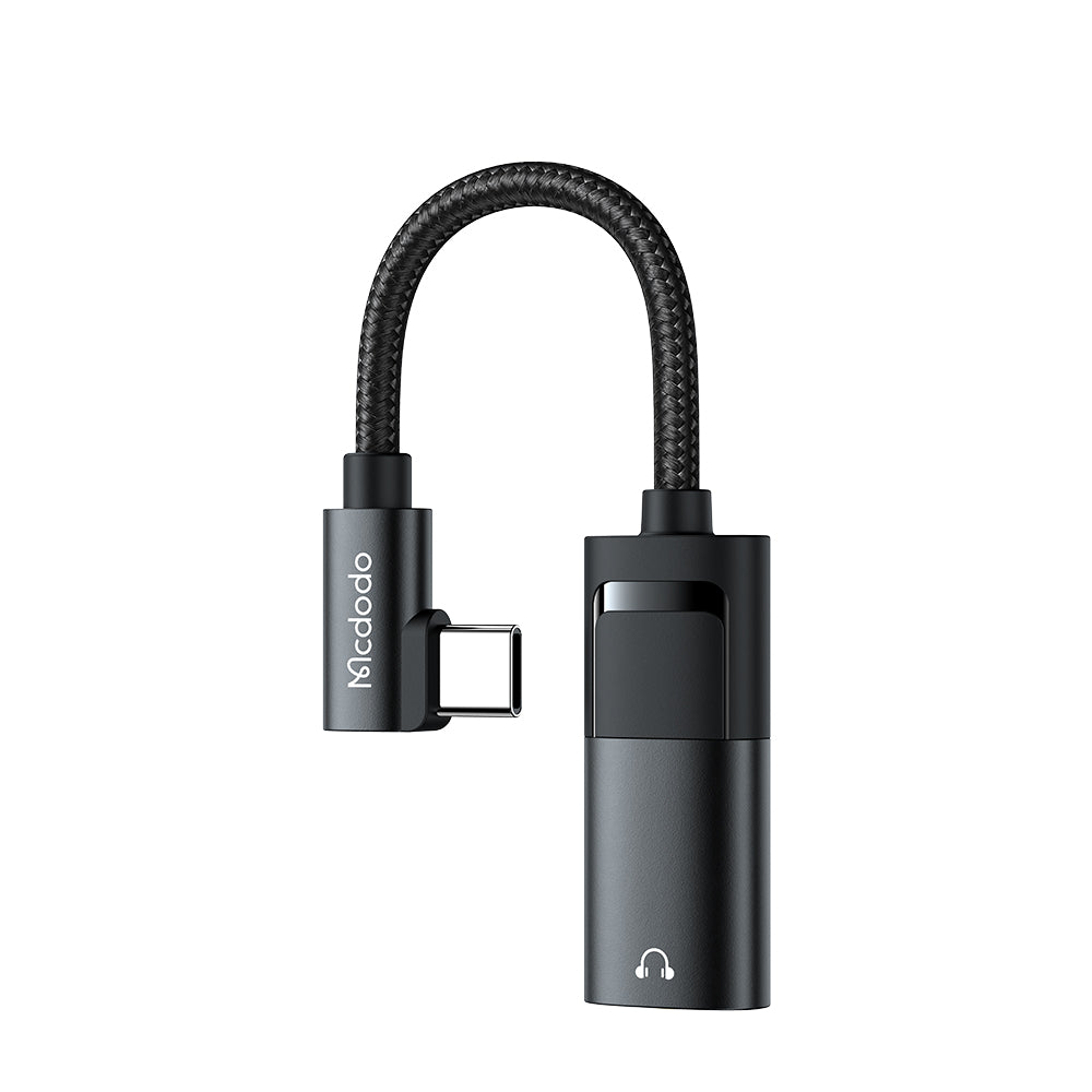 Аудио адаптер USB-C - USB-C / 3.5mm McDodo CA-1880, Черен