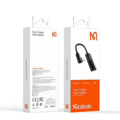 Аудио адаптер USB-C - USB-C / 3.5mm McDodo CA-1880, Черен