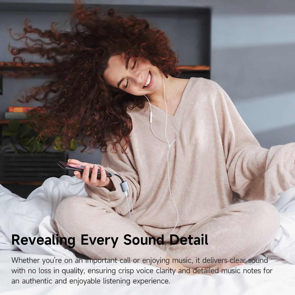 Аудио адаптер USB-C - USB-C / 3.5mm McDodo CA-3120, Сив