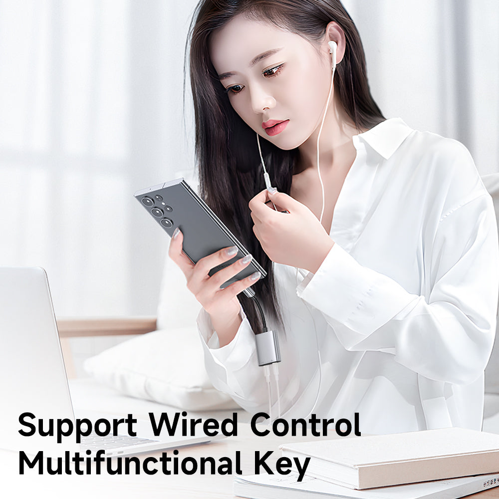 Аудио адаптер USB-C - USB-C / 3.5mm McDodo CA-5050 Wales, Сив