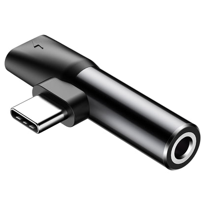 Аудио адаптер USB-C - USB-C / 3,5 мм Baseus L41, черен CATL41-01