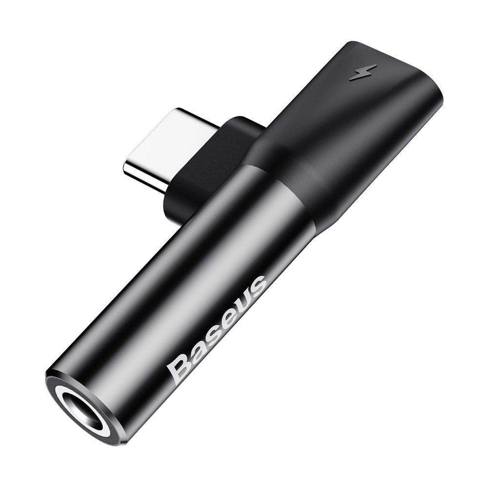 Аудио адаптер USB-C - USB-C / 3,5 мм Baseus L41, черен CATL41-01