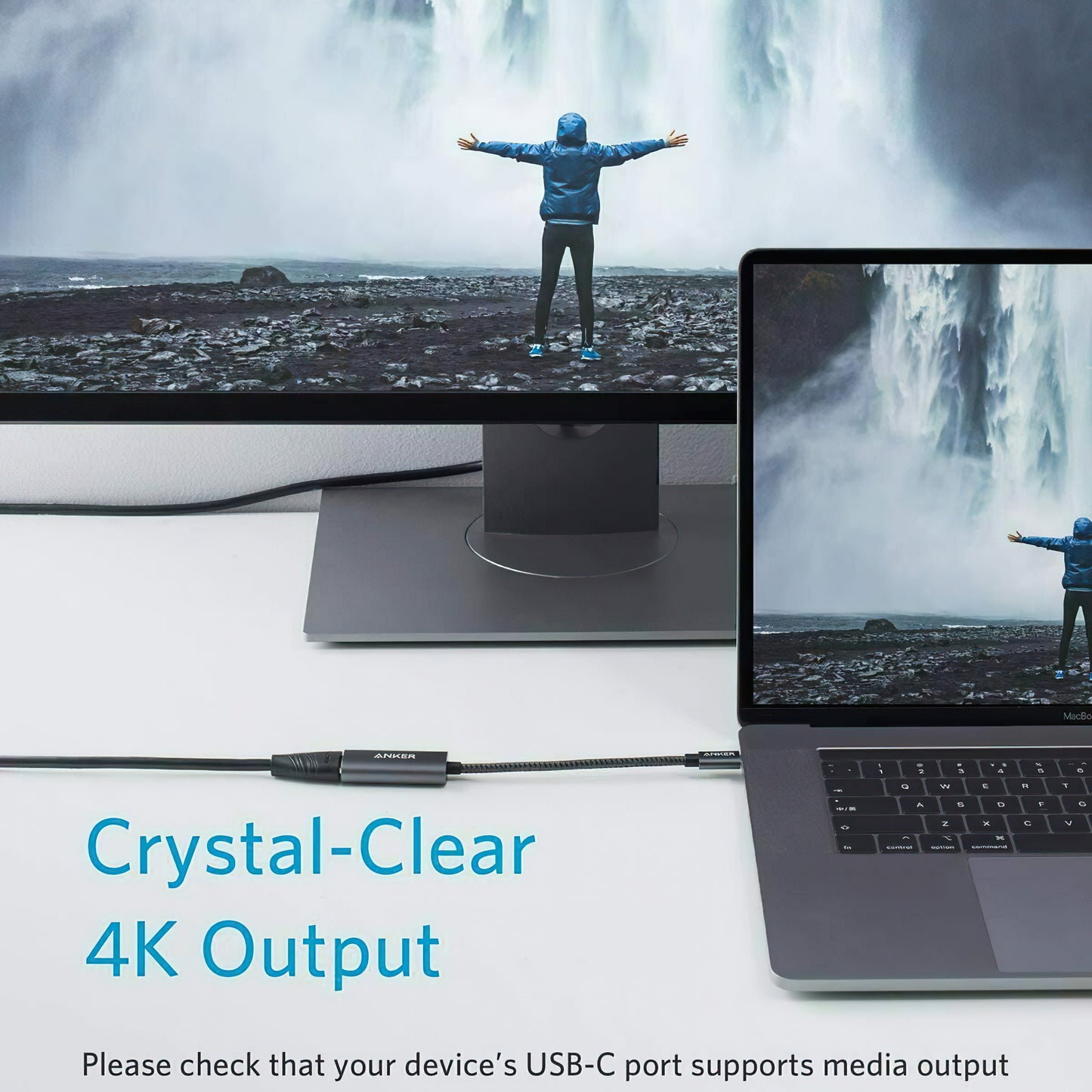 Аудио и видео адаптер USB-C - HDMI Anker PowerExpand+, Сив A83120A1