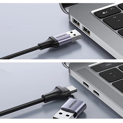 Аудио и видео адаптер USB-A / USB-C - HDMI UGREEN CM489, сив 