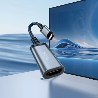 Аудио и видео адаптер USB-C - HDMI HOCO UA43A, Сив