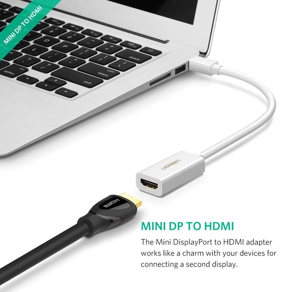 Адаптер за видео UGREEN MD112 (10461), MiniDisplayPort - HDMI, Черен